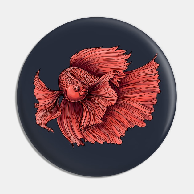 Coral Siamese fighting fish Pin by katerinamk