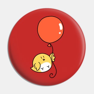 Orange Balloon Yellow Bird Pin