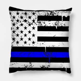 Retired Police Officer Proud Patriotic Officer American Flag Pillow