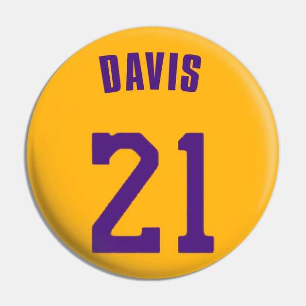 xavierjfong Anthony Davis Jersey - NBA Los Angeles Lakers Pin