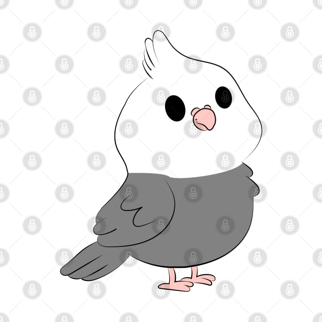 Chubby WhiteFace Cockatiel by IstoriaDesign