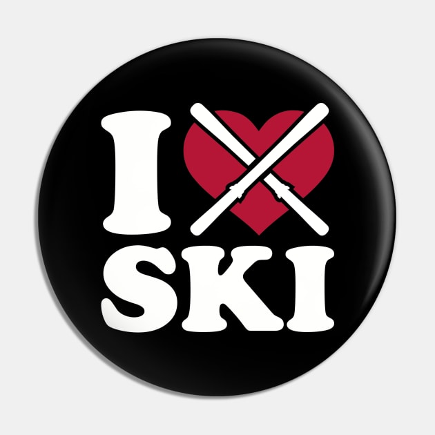 I love Ski Pin by Designzz