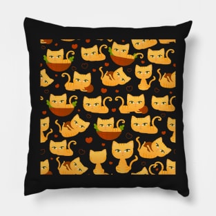 Cute red cat in different poses Pillow