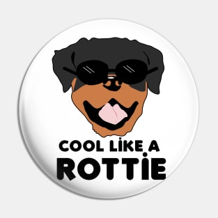 ROTTIE Rottweiler Dog Breed Pattern in Pink Pin