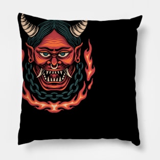 Oni mask Pillow