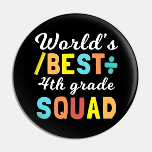 World's best 4th grade squad, fourth grade team Pin