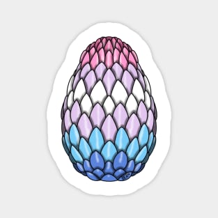 Bigender Pride Dragon Egg Magnet