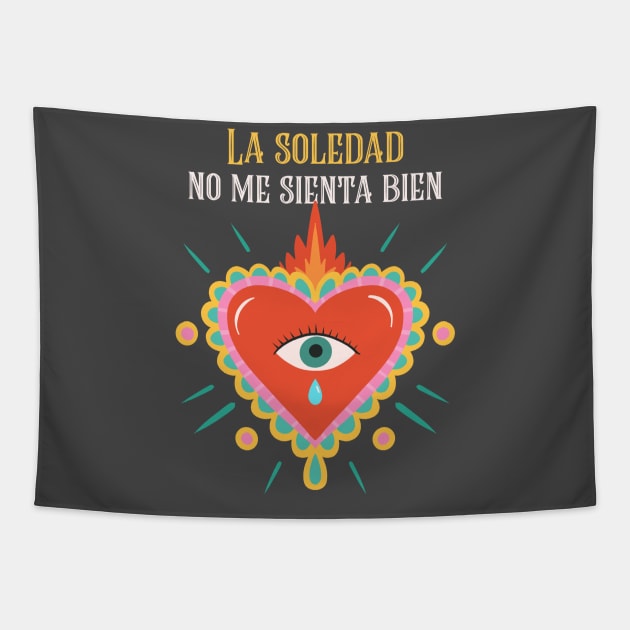 La Soledad Corazon Heart Tapestry by Tip Top Tee's