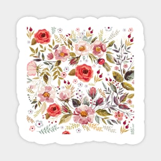 Watercolor floral pattern Magnet