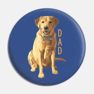 Lab Dad Yellow Labrador Retriever Dog Lover Pin