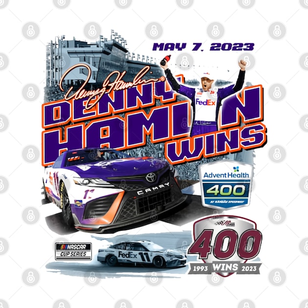 Denny Hamlin AdventHealth 400 Race Winner by art.Hamdan