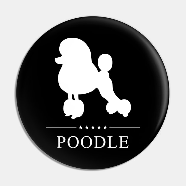 Poodle Dog White Silhouette Pin by millersye