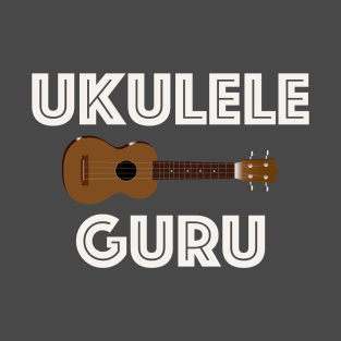 Mahalo and Aloha Hawaiian Acoustic Uke Ukulele Guru T-Shirt