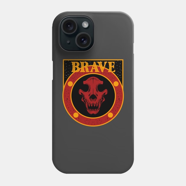 Vintage Skull - Brave Phone Case by Harrisaputra