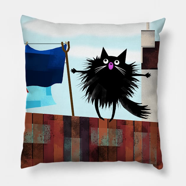 Tightrope Walker Pillow by Scratch