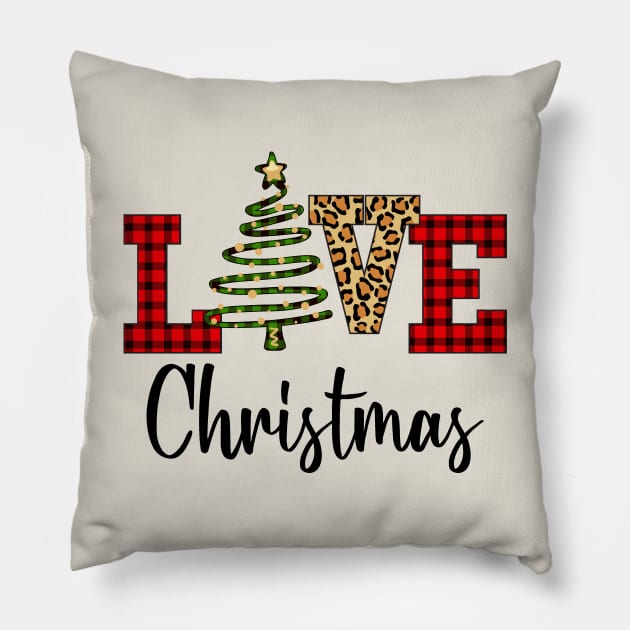 Love Christmas Pillow by Peach Lily Rainbow