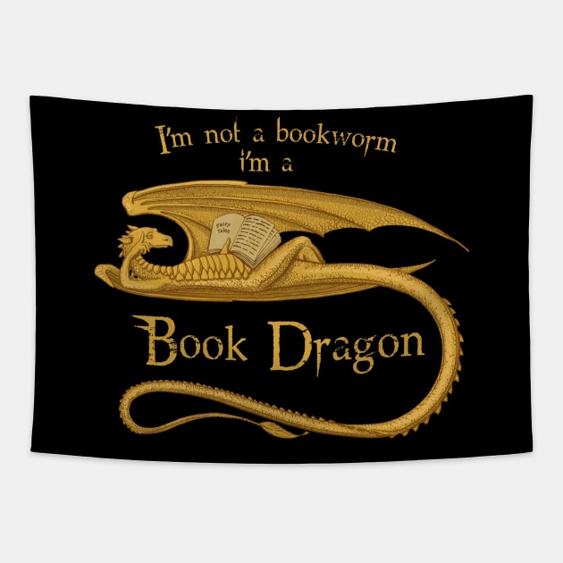 I'm Not A Bookworm I'm A Book Dragon Tapestry by anubis1986