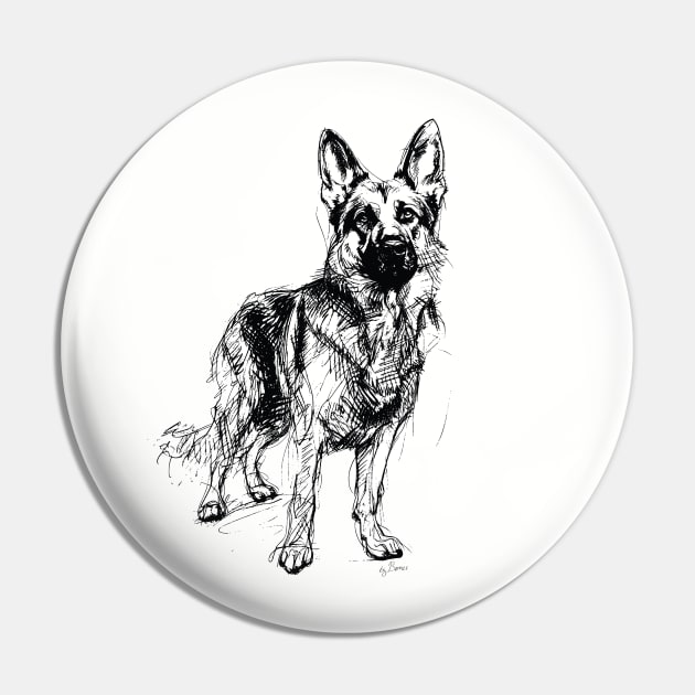 German Shepherd Pin by byBenci