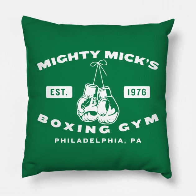 Mighty Mick's Boxing Gym Pillow by jordan5L