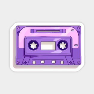 Purple cute tape cassette Magnet