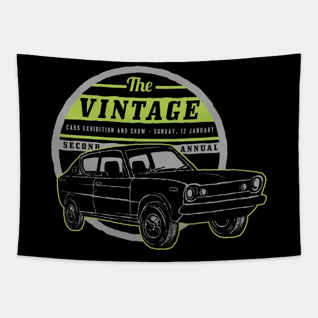 The Vintage Cars Exhibition and Show Tapestry by Jarecrow 