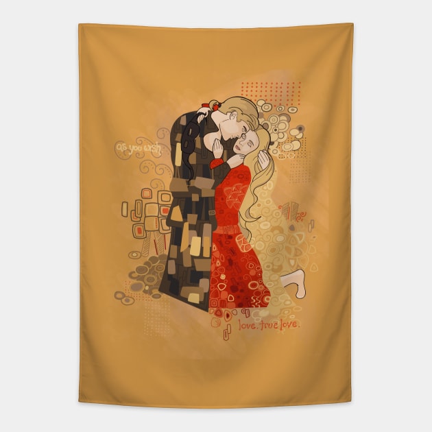 The Invention of the Kiss Tapestry by LaceySimpson