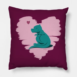 Tiny t-rex loves you Pillow