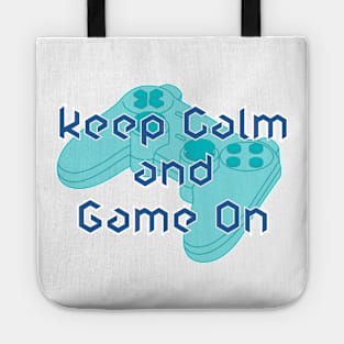 Keep Calm And Game On - Blue Tote