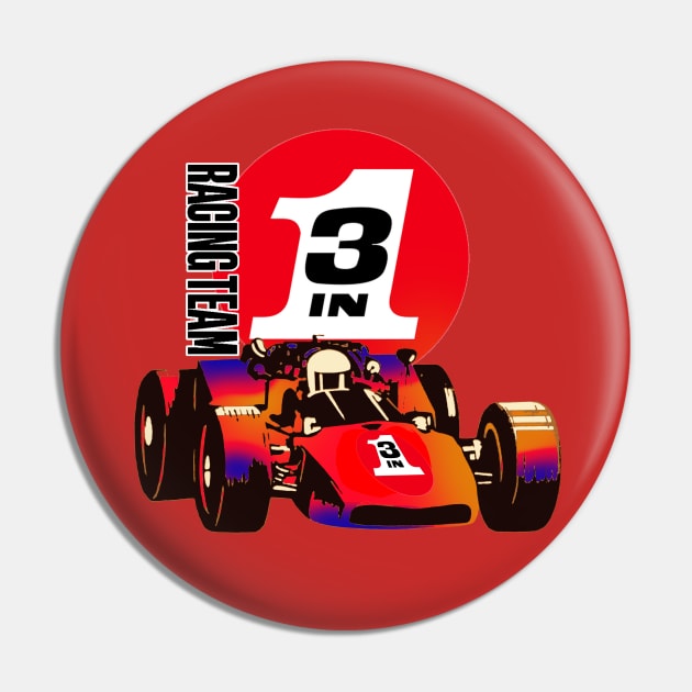 Three in One racing team Pin by Midcenturydave