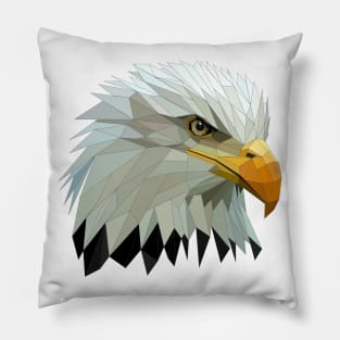 Artistic Polygon Bald Eagle Pillow