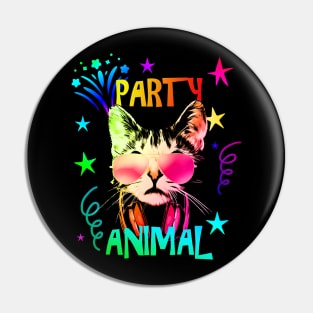 Cat Party Animal Pin