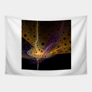 Ethereal Flame with Stars Tapestry