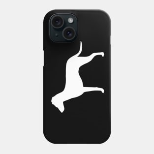 Manchester Terrier Silhouette with Natural Ears Phone Case