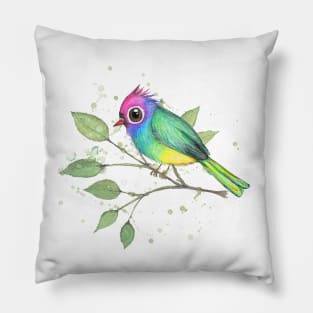 Rainbow bird Pillow