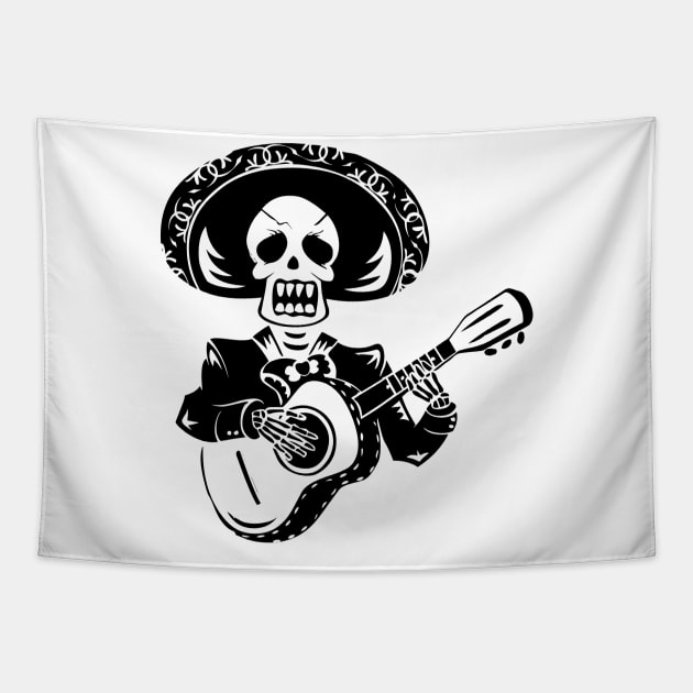 Day Of The Dead Skeleton Tapestry by skycloudpics