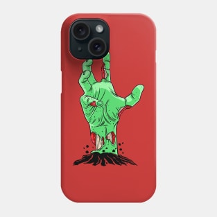 Creepy Zombie Cartoon Hand Rising from the Grave Phone Case