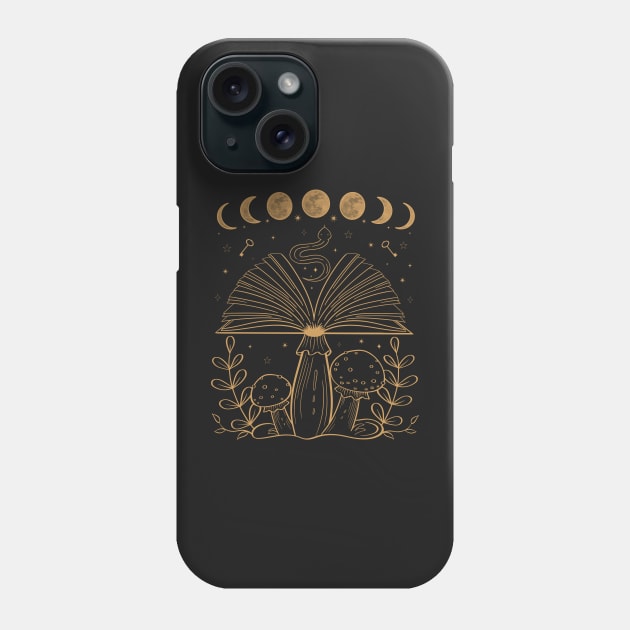 Dark Academia Aesthetic Book Witchy Psychedelic Phone Case by gogo-jr