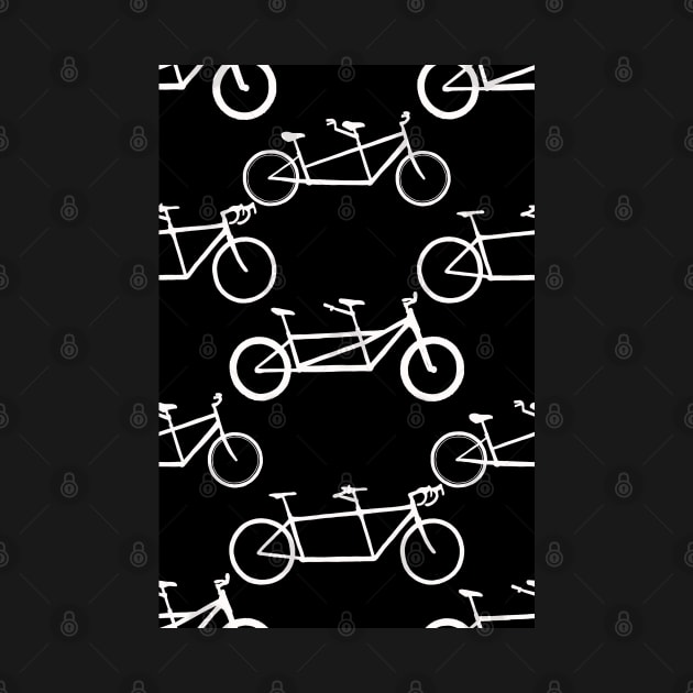 Tandem types pattern - white on black by ashalye