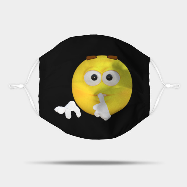 Shhhh Shut Up Yellow Emoji Shut Up Mask Teepublic