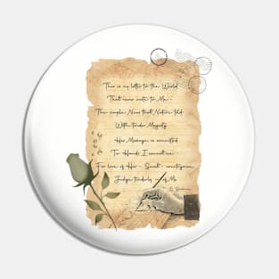 Letter to the world - Dickinson Pin