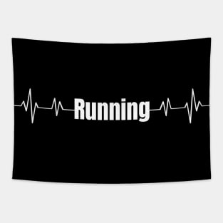 Running Ecg - running is life Tapestry