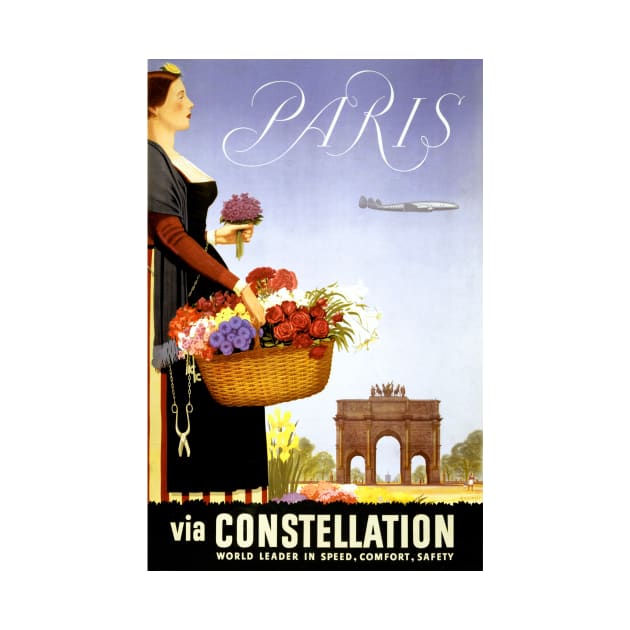 Vintage Travel Poster France Paris by vintagetreasure