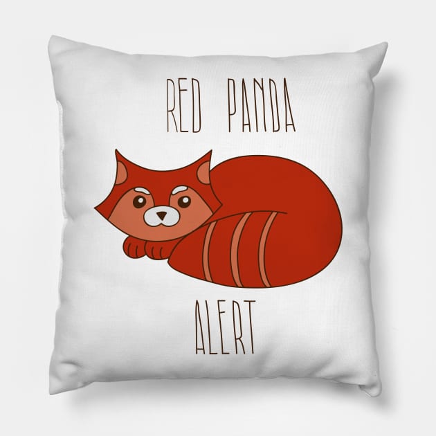 Red panda alert Pillow by XINNIEandRAE