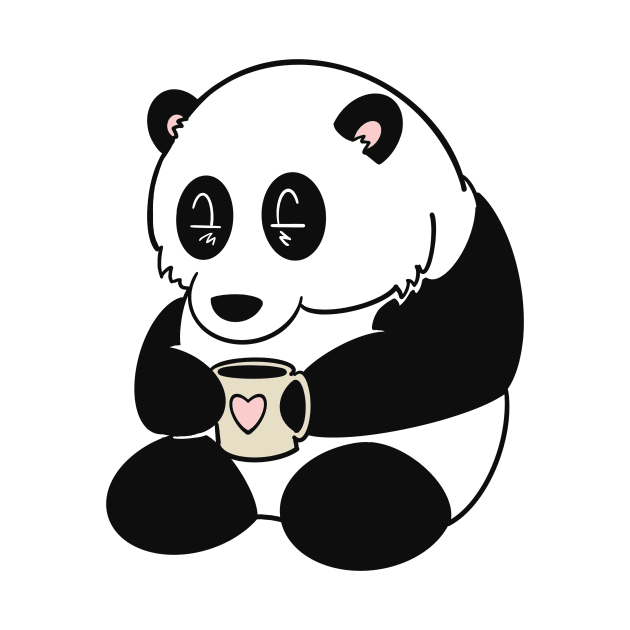 Panda’s morning coffee by RobKingIllustration