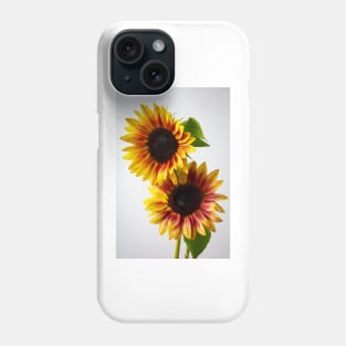 Two Striking Yellow And Orange Sunflowers Phone Case