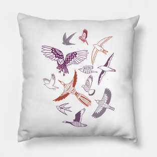 Folk Art Birds Pillow