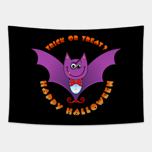 Cheerful vampire. Halloween Tapestry