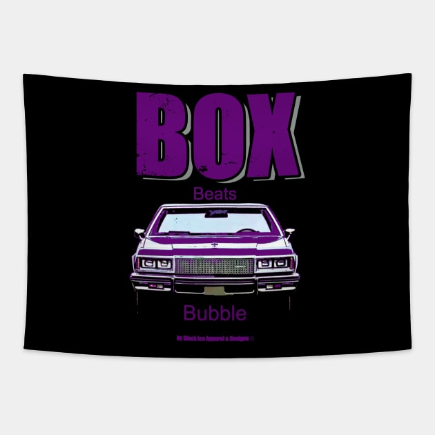 Caprice Box Beats Bubble Purple Tapestry by Black Ice Design