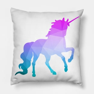 Abstract Unicorn Blue Pink Pillow