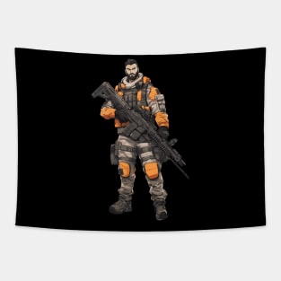 Tactical Armored Soldier Tapestry